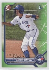 2022 Bowman Prospects Neon Green Border 228/399 Martin Gimenez #BP-97 u6m