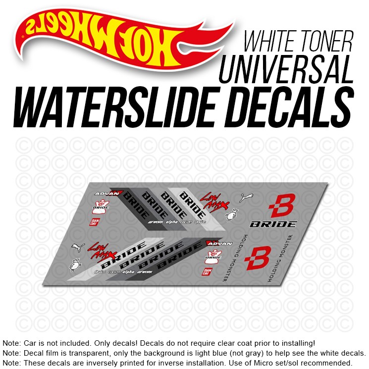 Adesivi Decalcomanie WaterSlide Per Hot Wheels - Honda EK9 Racing 1999 Scala 1/64