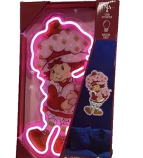 Strawberry Shortcake 13 x 7 Neon LED Lighted Wall Art Sign Wildbrain New In Box