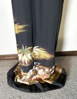 Black Tomesode Kimono, Pine, Bamboo, Plum Pattern, Gold Thread, Foil, BlackxGold — photo 8