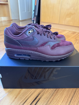 NIKE AIR MAX 1 87 NBHD LUXE ALE BURGUNDY WOMENS SZ 11 MENS SZ 9.5 VNDS Rare