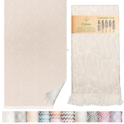 #ad Premium Turkish Beach Towel – 100% Cotton Quick Dry Sand Free Oversized 35... $28.45