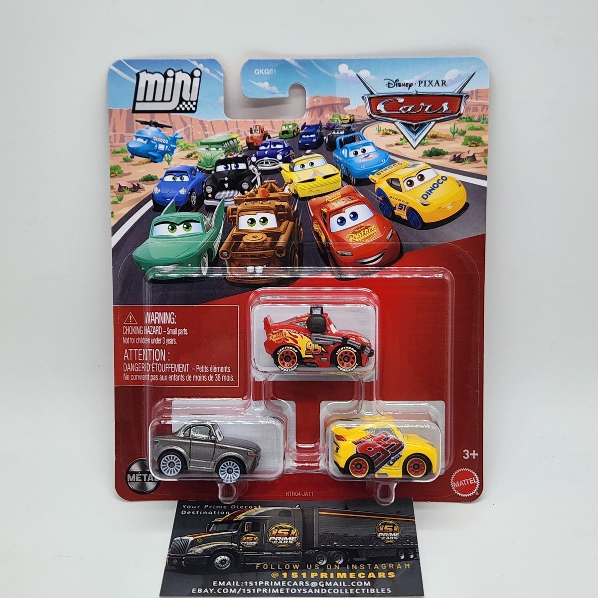 DISNEY PIXAR CARS MINI RACERS 3 PACK MCQUEEN HEADSET STERLING 2026