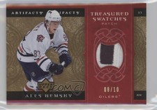 2007-08 Upper Deck Artifacts Treasured Swatches Red 8/10 Ales Hemsky Patch 0o5t