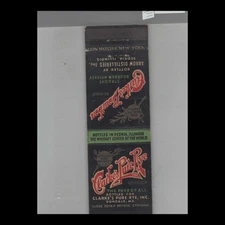 Matchbook Cover - Whiskey Clarke's Pure Rye Dundalk, MD