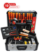 FAMEX 436-10 Werkzeugkoffer mit Werkzeug Elektriker Techniker Bau Werkzeug Profi