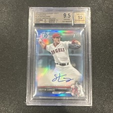 2017 Bowman Draft-Chrome Draft Pick Auto Griffin Canning Blue Ref /150 (AU, RC)