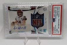 2023 Panini National Treasures NFL Rookie Shield Auto Sam Howell 1/1 PSA 9!