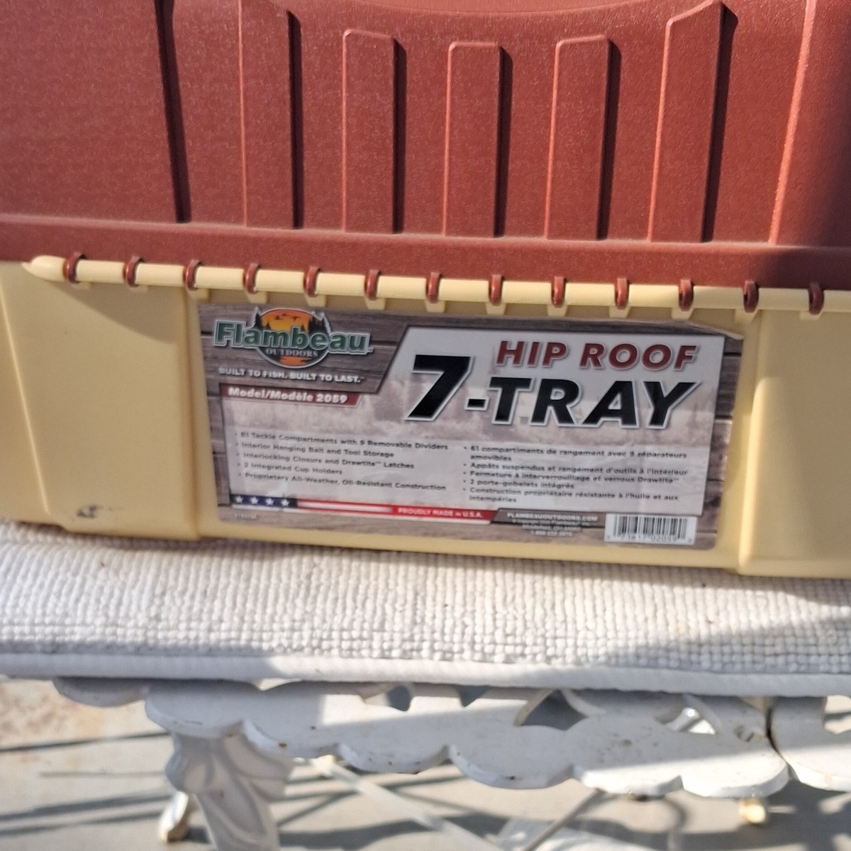 Flambeau 2059 Tackle Box Plastic Hard Case Brown Beige Removable Dividers |  eBay