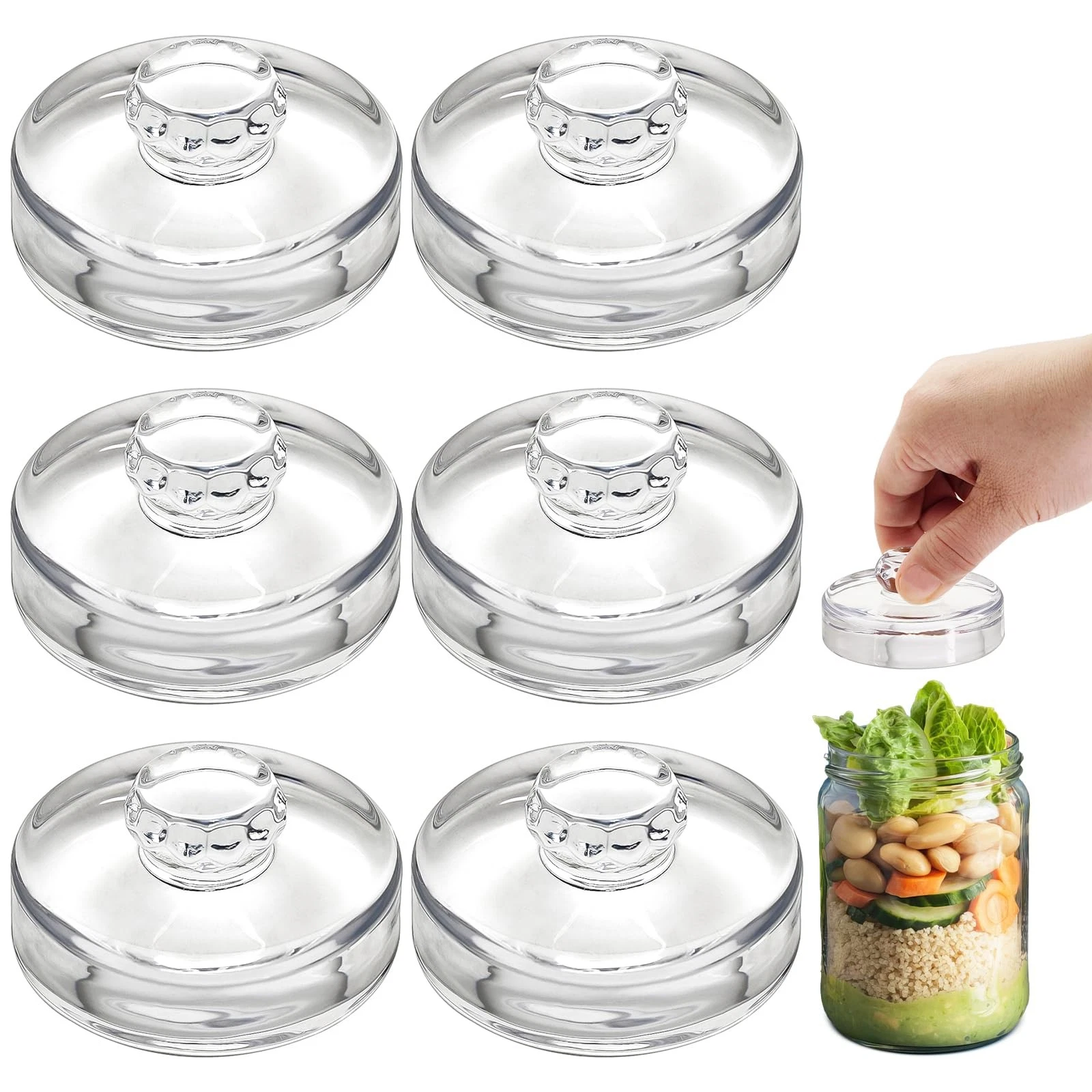 6Pcs Fermentation Glass Weights with Easy Grip Handles, Clear Canning Weights...
Opens in a new wind