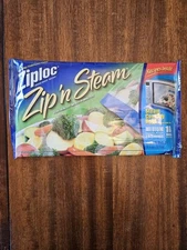 Ziploc Zip'N Steam Medium Cooking Bag - Pack of 10- Discontinued