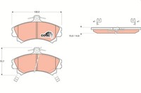 Bremsbelagsatz Scheibenbremse Cotec TRW GDB1198 FüR Proton Mitsubishi Star 400