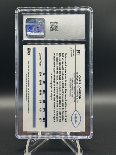 2024 Topps Chrome Sapphire 191 Chad Johnson Gold /50 CGC 10 - Picture 2 of 2