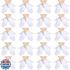 SATINIOR 20 Pairs White Kids Gloves Formal Costume Cotton Gloves for Boys Gir