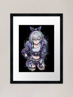 Honkai Star Rail Silver Wolf Stella gerahmtes Wandbild Poster Leinwanddruck Bild