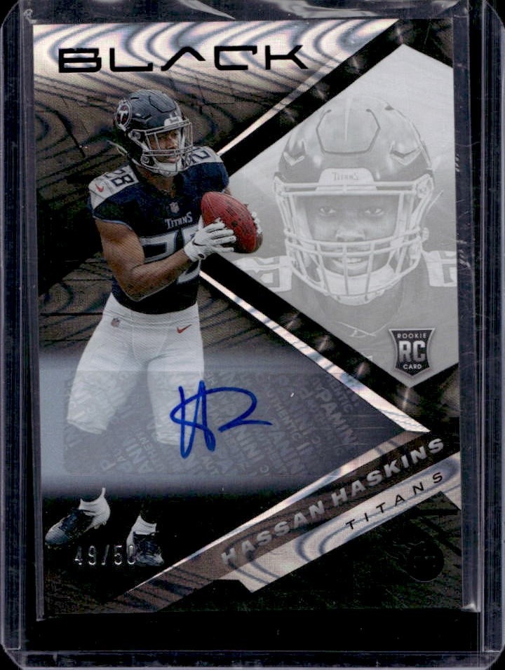 Hassan Haskins Panini Black #137 Autograph Silver