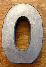 Galvanized 6" Metal Letter O Rustic Country Industrial Farmhouse 3D Decor