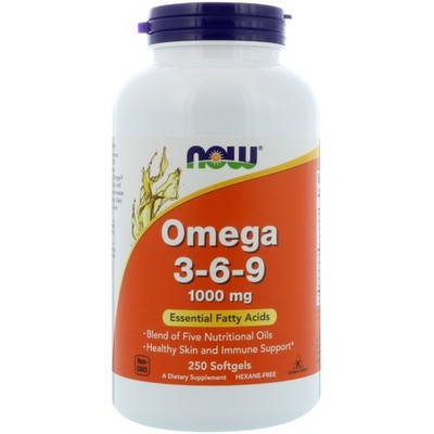 Now Foods, (2 Pack) Omega 3-6-9, 1000 mg, 250 Softgels