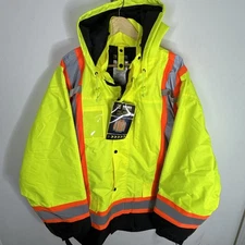 Holmes Workwear Hi-Vis 7-in-1 Safety Jacket Class 3 Waterproof Reflective 3XL 
