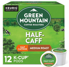Green Mountain Half Caff Coffee K-Cup Pods 12 Ct Keurig Compatible, Medium Roast