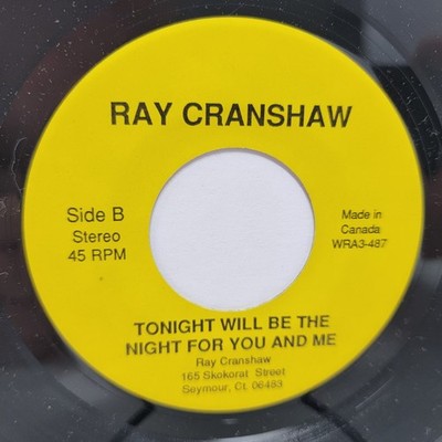 Ray Cranshaw A Night on the Town / Tonight Will 7'' 45rpm M- Vinyl 80's Record 45
