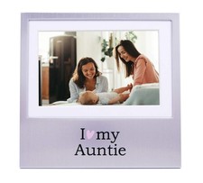 I Love My Auntie Brushed Silver 6" x 4" Picture Frame