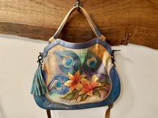 Anuschka Tasche Shopper Leder handbemalt wie NEU