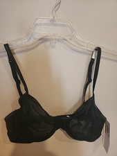 Calvin Klein Sheer Marquisette Unlined Demi Bra Black 32A NWT