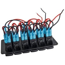6 Gang Led Toggle Rocker Switch Panel Voltmeter For 12v 24v Car Marine Boat Bus