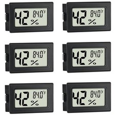 Mini Hygrometer Indoor Humidity Meter Thermometers 6 Pack... 