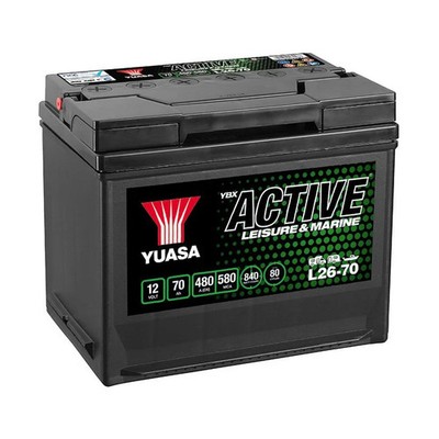 Yuasa Leisure & Marine - Yuasa L26-70 Active Leisure Batterie 12V 70Ah 480A