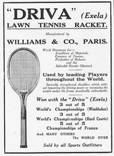 DRIVA Lawn Tennis Racket - Antique Advertisement 1924