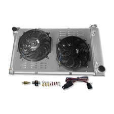 Full Aluminum 3 Row Radiator 12 Fan Relay Kit Chevy GMC CK Pickup Suburban 67-72