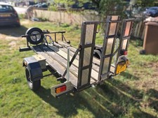 Motorcycle Trailer - Used, with lights, loading ramp and electric winch ....