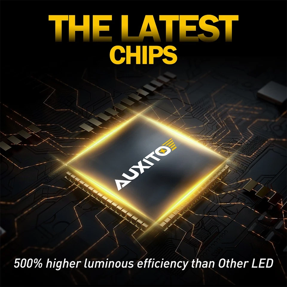 AUXITO H4 9003 Super 20000LM White LED Headlight Bulb High Low Beam Combo 2 2/4X - Image 4 of 4