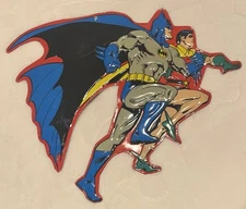 Vintage Batman & Robin DC Comics Collectible Metal Tin Sign Open Road Brand