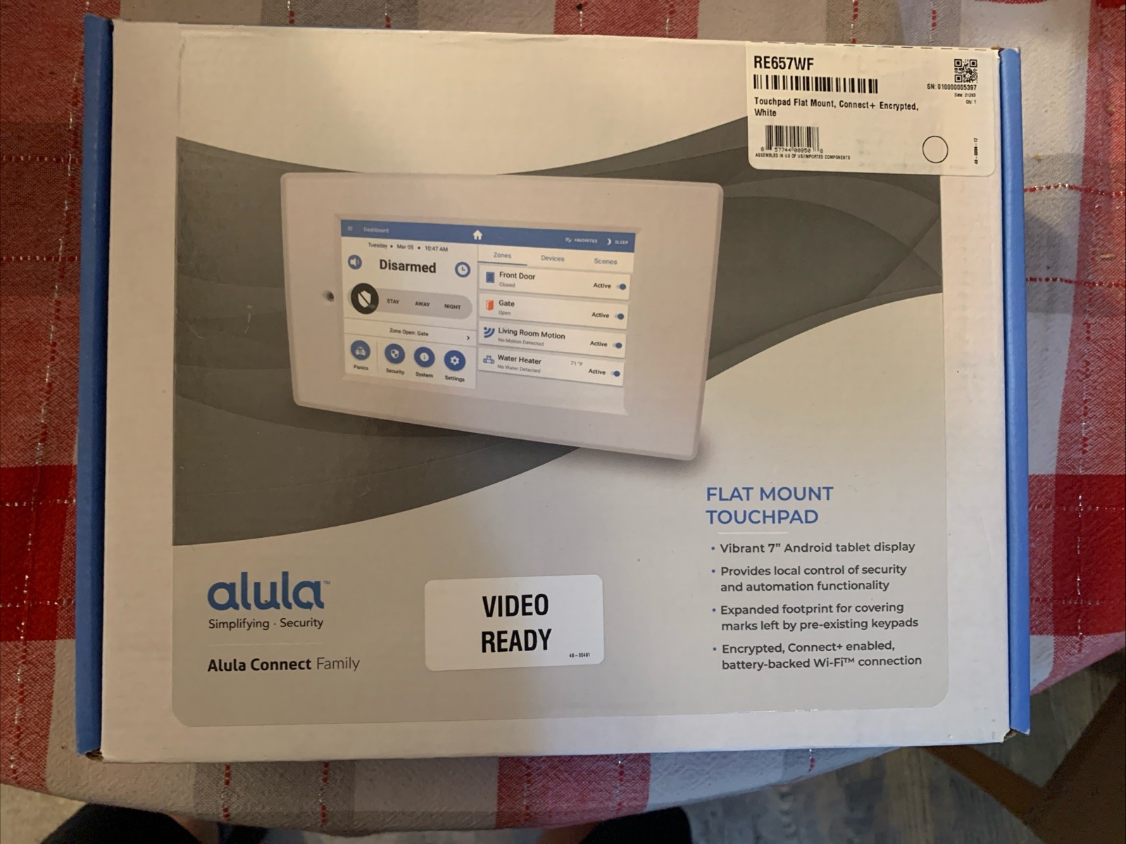 Alula RE657W Touchpad, Connect+ Encrypted White