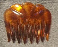 Hair Side Comb Pick Women Shell Wavy Made in France