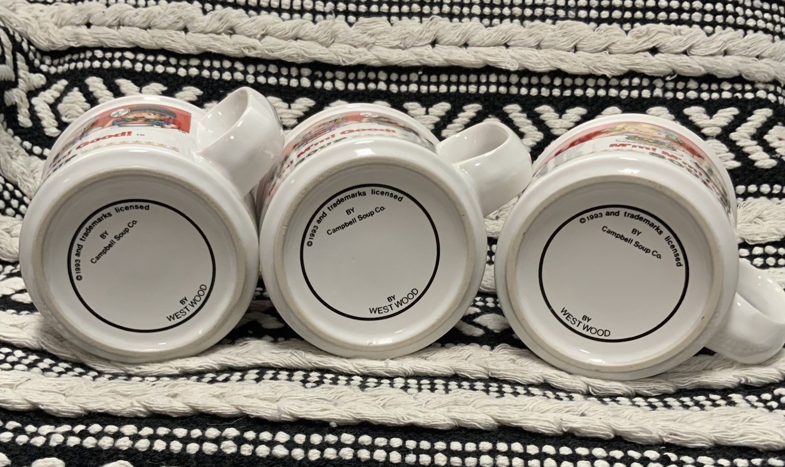 Vintage Campbell’s Soup Mugs 1993 Mm Mm Good! Campbell Soup Co Westwood Set Of 3