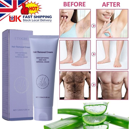 Hair Removal Cream Painless Stop Hair Growth Inhibitor Remover Permanent UK - Picture 2 of 27