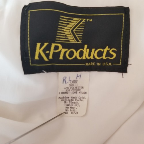 Gardner Denver Long Sleeve Zipper Jacket White Red K Products Large Made In USA - Picture 12 of 24