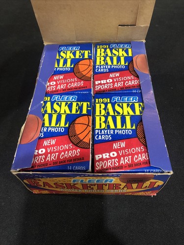1991-92 Fleer Basketball Wax Box 36 Packs Sealed Unsearched Michael Jordan - Picture 3 of 9