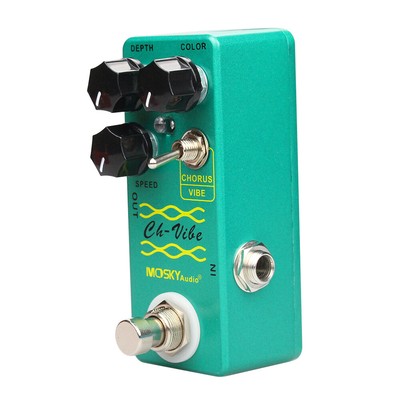Mosky Chorus Vibe Vibrato Guitar Effect Pedal Depth Color Speed Knob Metal Shell