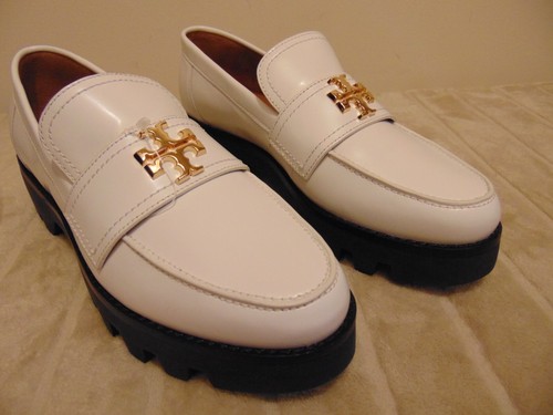 Neu mit Etikett Tory Burch Everly Leder Mini klobige Loafer Schuhe Größe 8M - Bild 6 von 20
