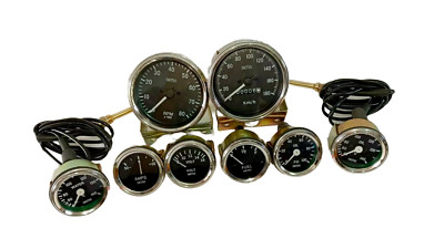 Smiths-52mm-Kit-Temp-Oil-Fuel-Oil Temp Volt +Amp +rpm+speedometer 85 mm