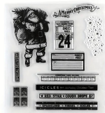 Cling Mounted clear Stamp Set - Santa with Sack