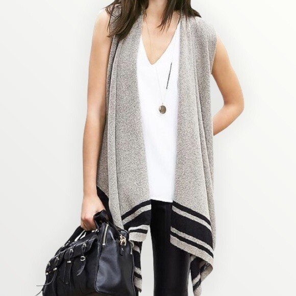 Banana Republic Wool/Mohair Blend Draped Vest Size XS
