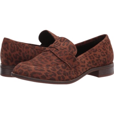 CLARKS WOMENS TRISH ROSE LOAFER LEOPARD PRINT