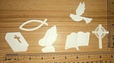 35 RELIGIOUS SET cardstock paper die cut embellishments scrapbook / card making