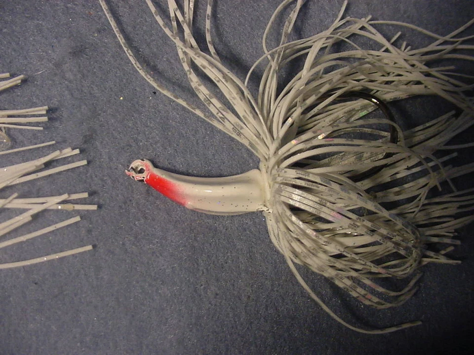 Lote de 4 ~ Plantillas de natación Jewel Bait 1/4 oz Bull Burner holograma blanco BBSJ14WH Foto 2 de 4